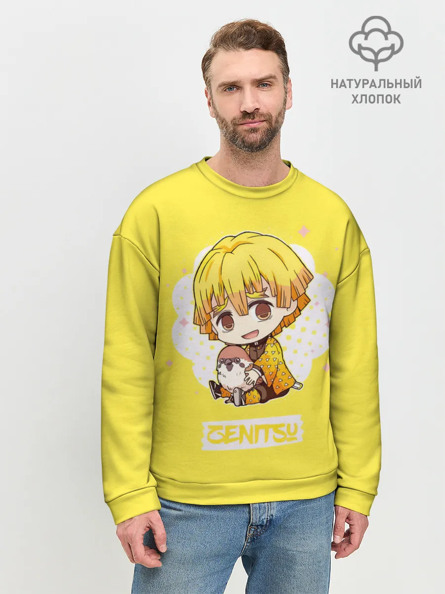 Мужской свитшот базовый / Zenitsu Agatsuma Kimetsu no Yaiba