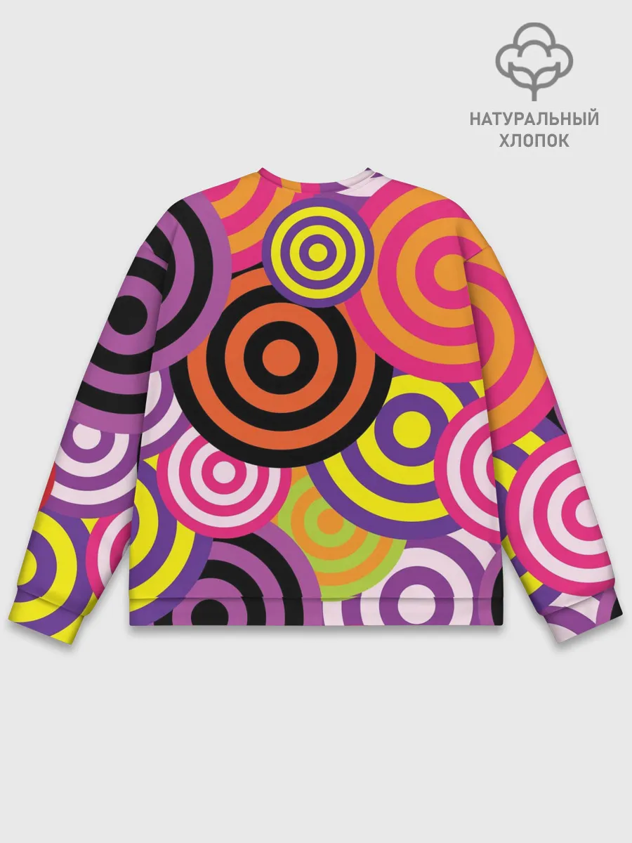 Мужской свитшот базовый / Аннотация разноцветных кругов