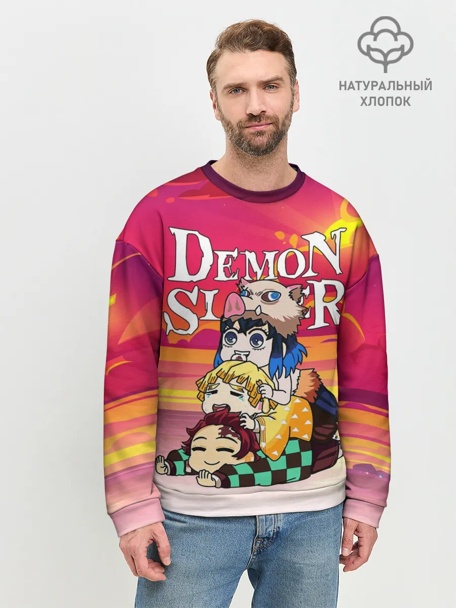 Мужской свитшот базовый / КЛИНОК, РАССЕКАЮЩИЙ ДЕМОНОВ