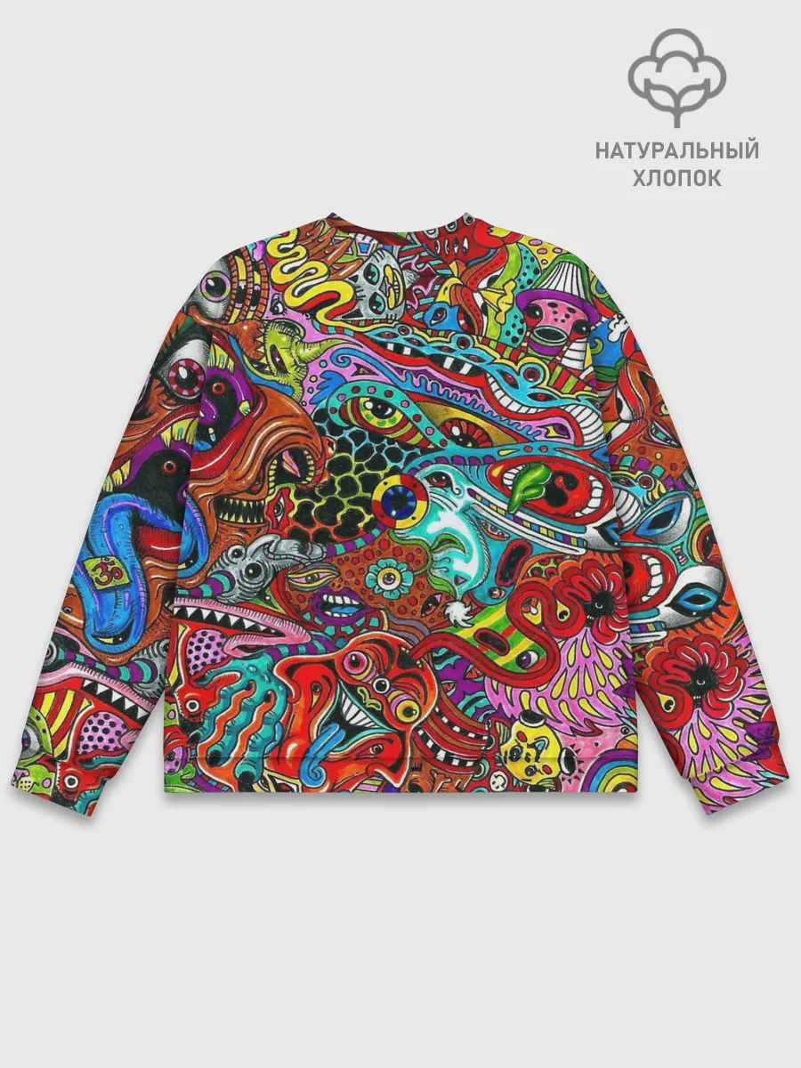 Мужской свитшот базовый / яркая абстракция