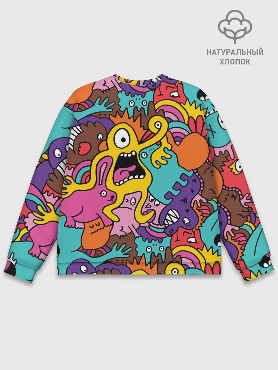 Мужской свитшот базовый / crazy abstraction