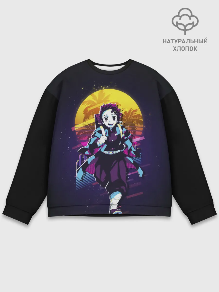 Мужской свитшот базовый / Танджиро Камадо Kimetsu no Yaiba