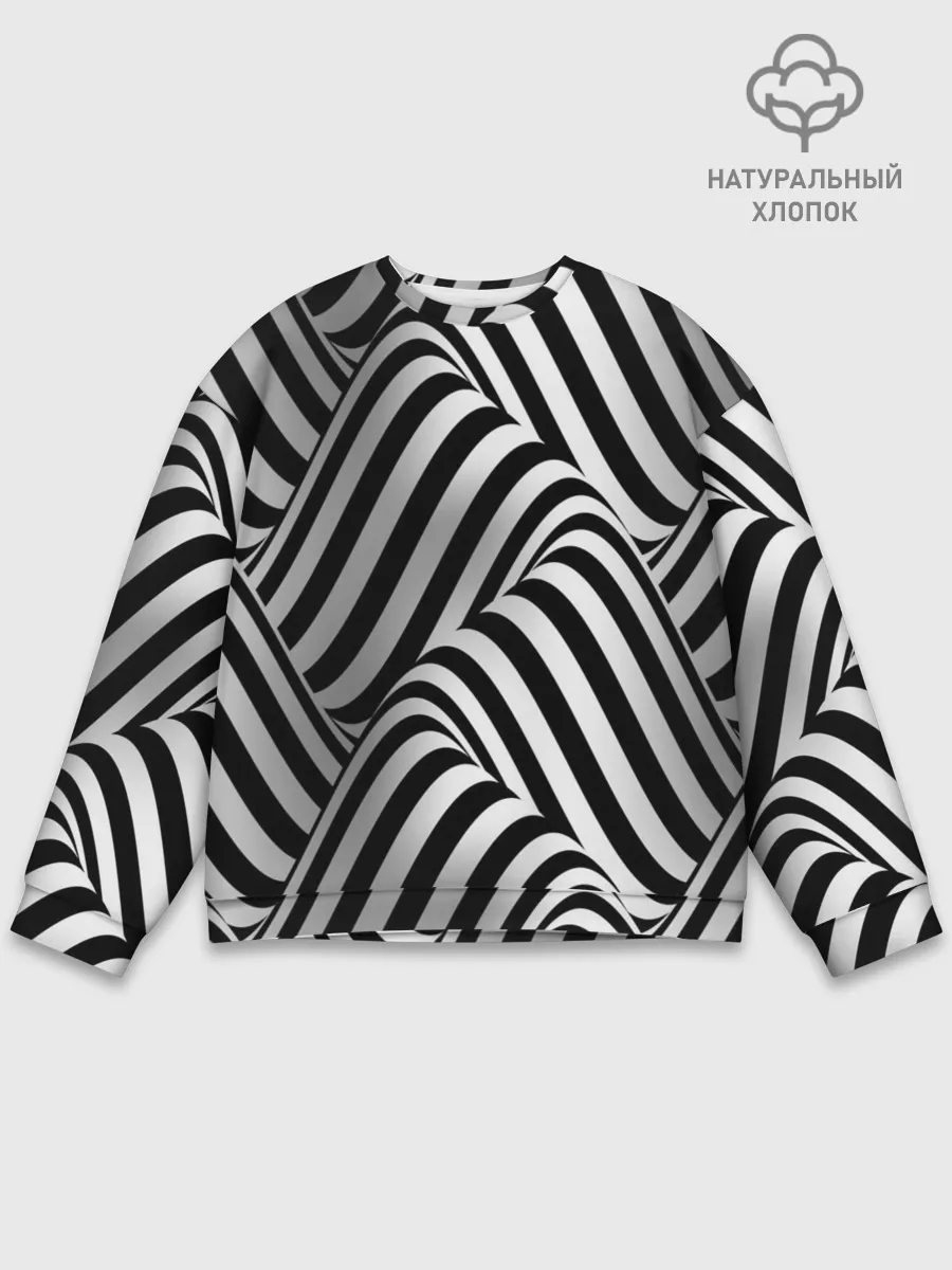 Мужской свитшот базовый / 3D Иллюзия