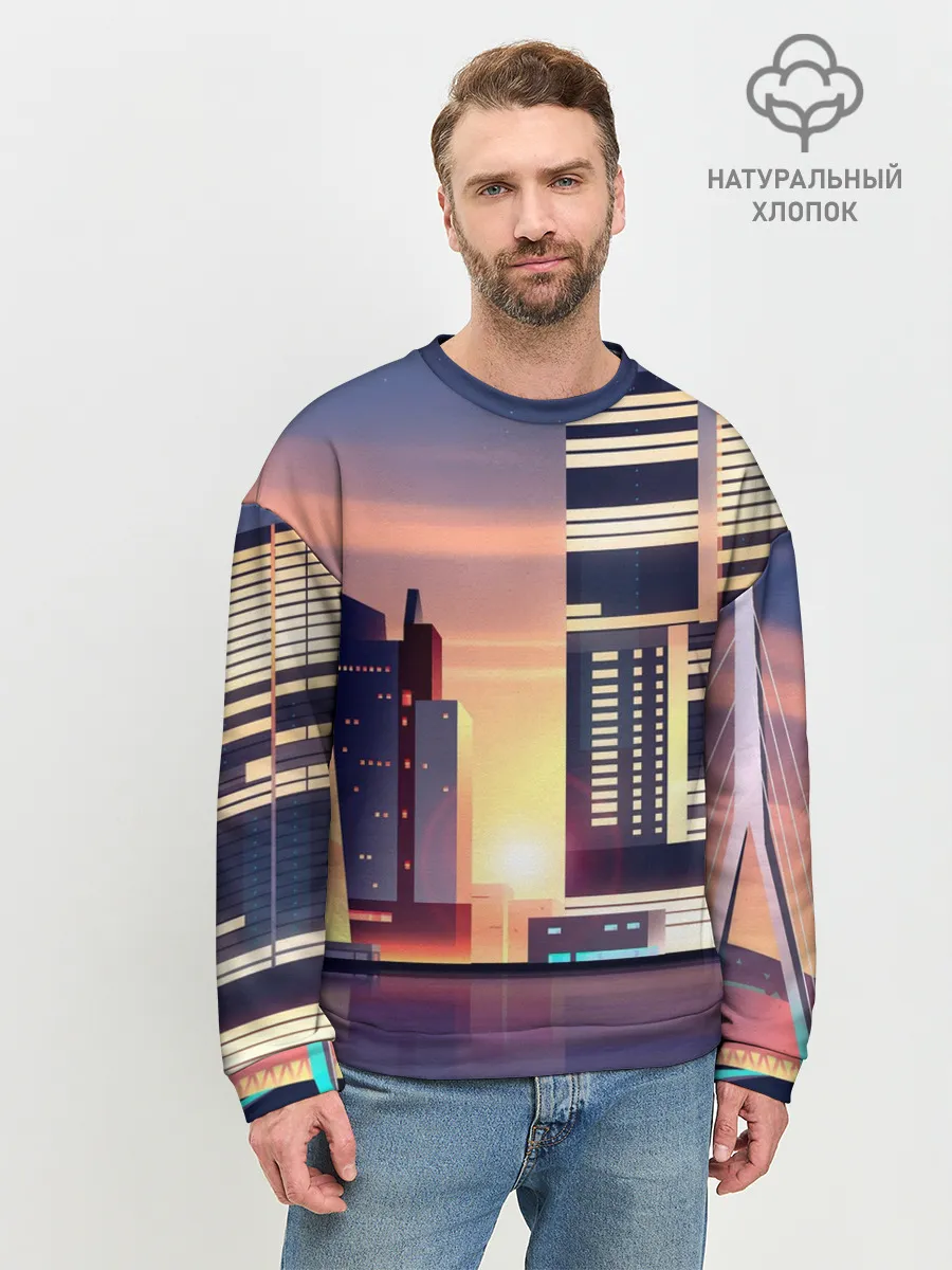 Мужской свитшот базовый / Ночной Город