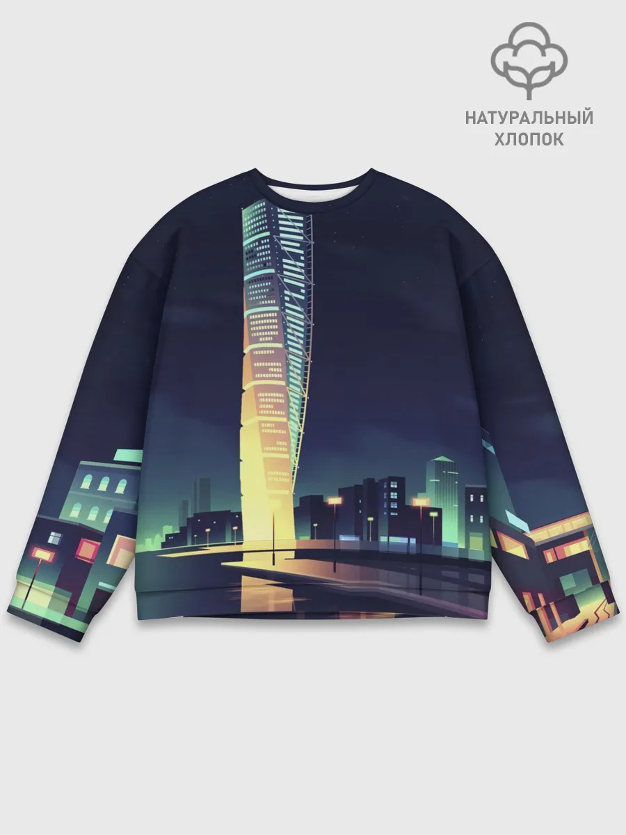 Мужской свитшот базовый / Ночной Город