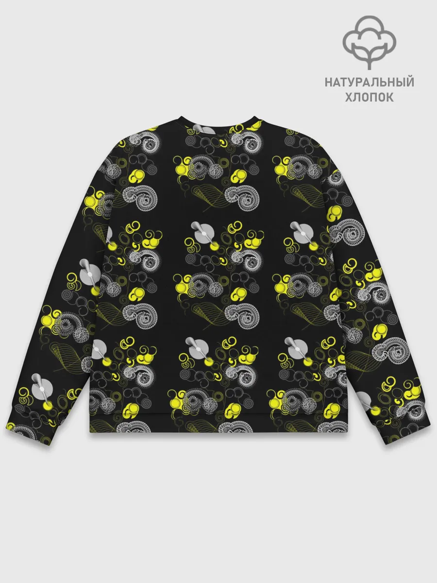 Мужской свитшот базовый / неоновая абстракция