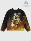 Мужской свитшот базовый / Танджиро Камадо в огне