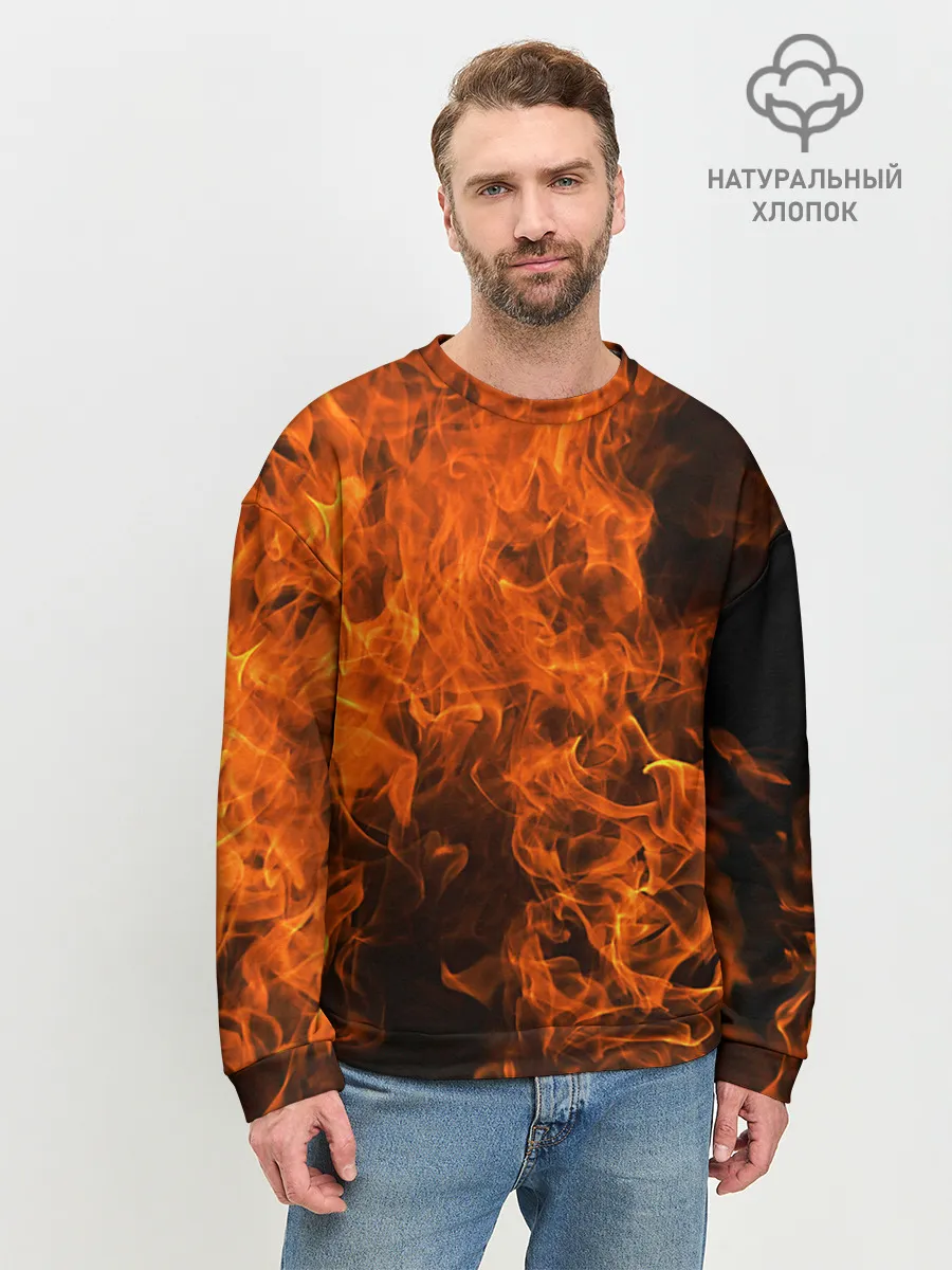 Мужской свитшот базовый / Огонь