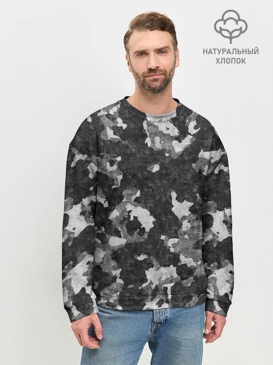 Мужской свитшот базовый / Gray Camouflage