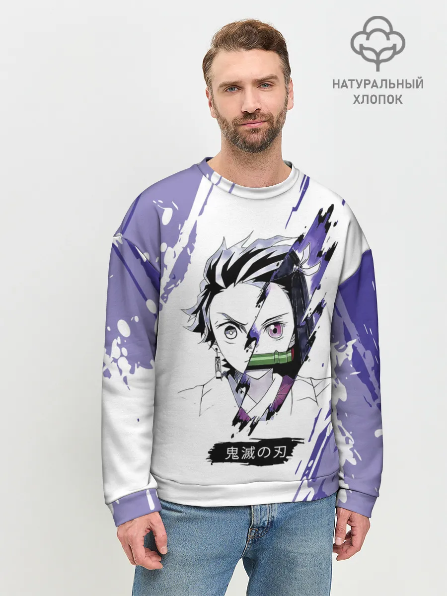 Мужской свитшот базовый / Танджиро и Незуко Камадо