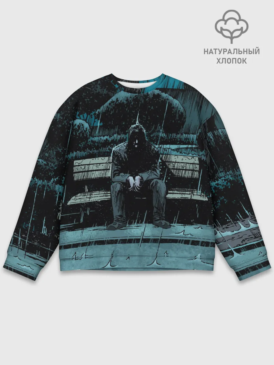 Мужской свитшот базовый / Киану Ривз - комикс о боге