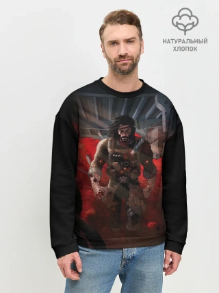 Мужской свитшот базовый / Киану Ривз - Берсерк