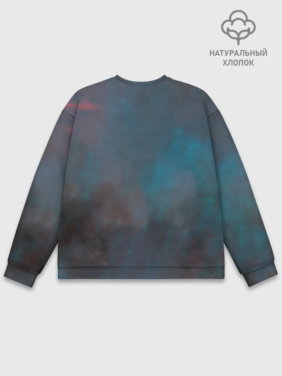 Мужской свитшот базовый / Batman, Cyborg VS Steppenwolf