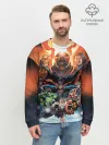 Мужской свитшот базовый / Darkseid VS Justice League