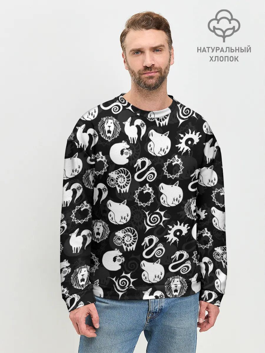 Мужской свитшот базовый / SEVEN DEADLY SINS СИМВОЛЫ