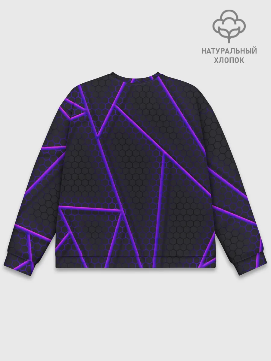 Мужской свитшот базовый / СОТЫ НЕОНОВЫЕ - ГЕОМЕТРИЯ