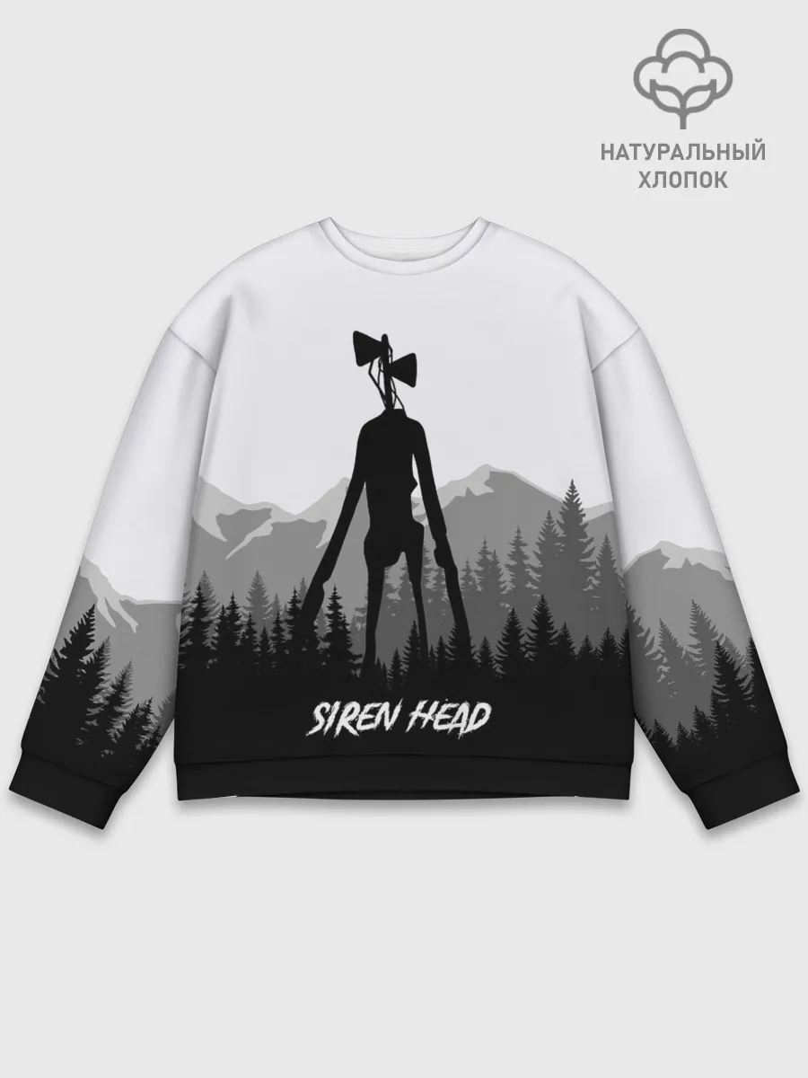 Мужской свитшот базовый / SIREN HEAD | DARK FOREST