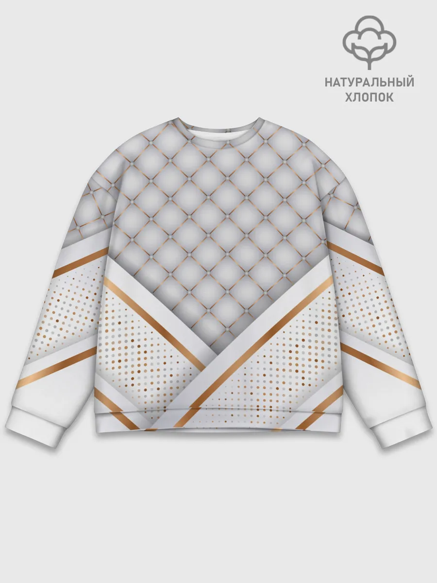 Мужской свитшот базовый / Luxury white & Gold
