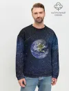 Мужской свитшот базовый / Земля в космосе