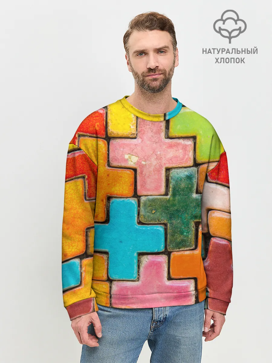 Мужской свитшот базовый / Крестик