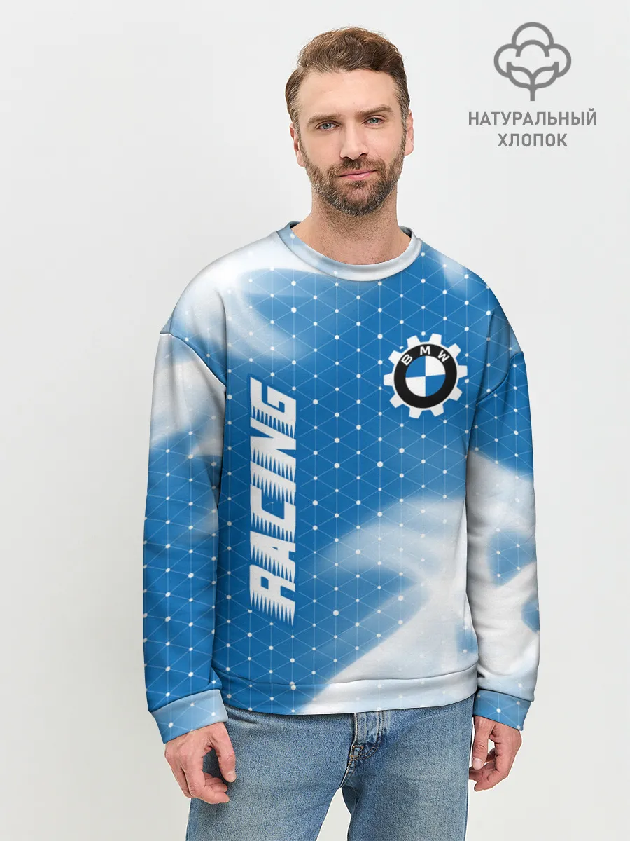 Мужской свитшот базовый / БМВ - Пламя