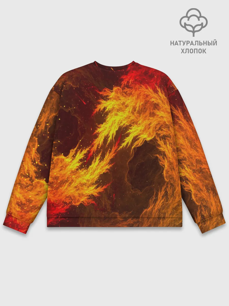 Мужской свитшот базовый / Огненный Лис