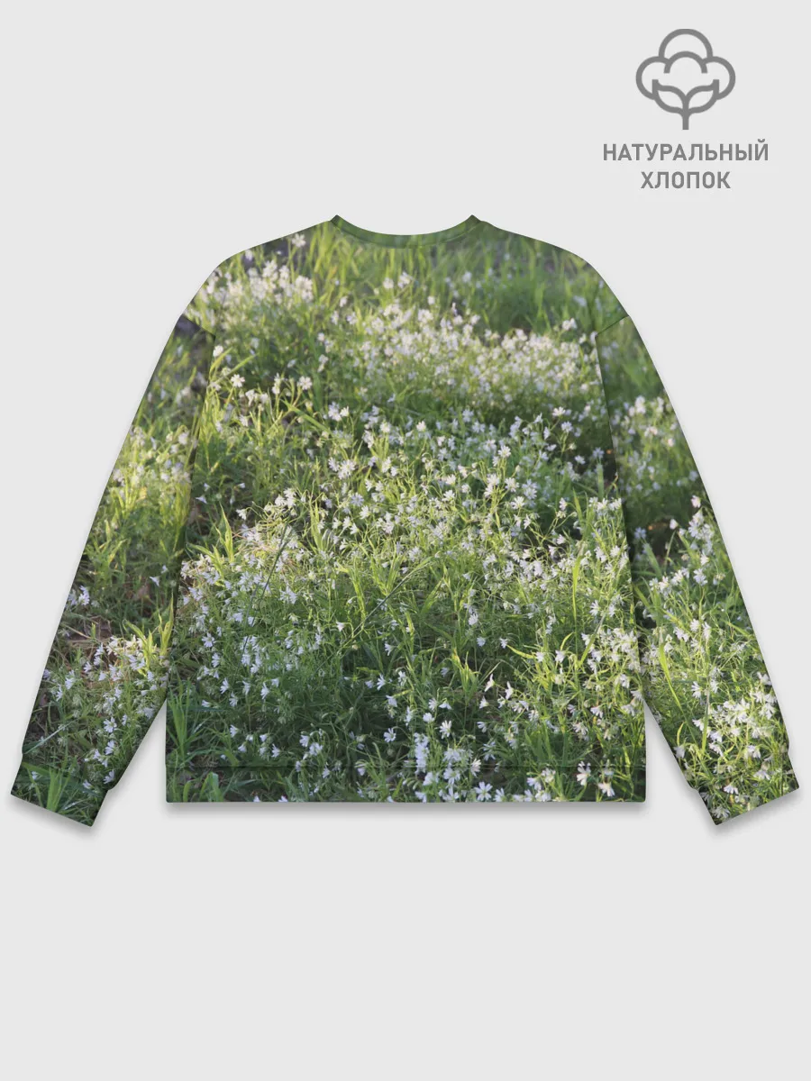 Мужской свитшот базовый / луг белых колокольциков