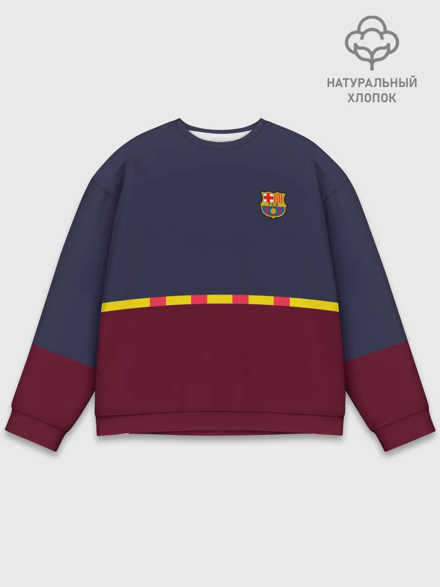 Мужской свитшот базовый / FC Barcelona | Flag and team Logo