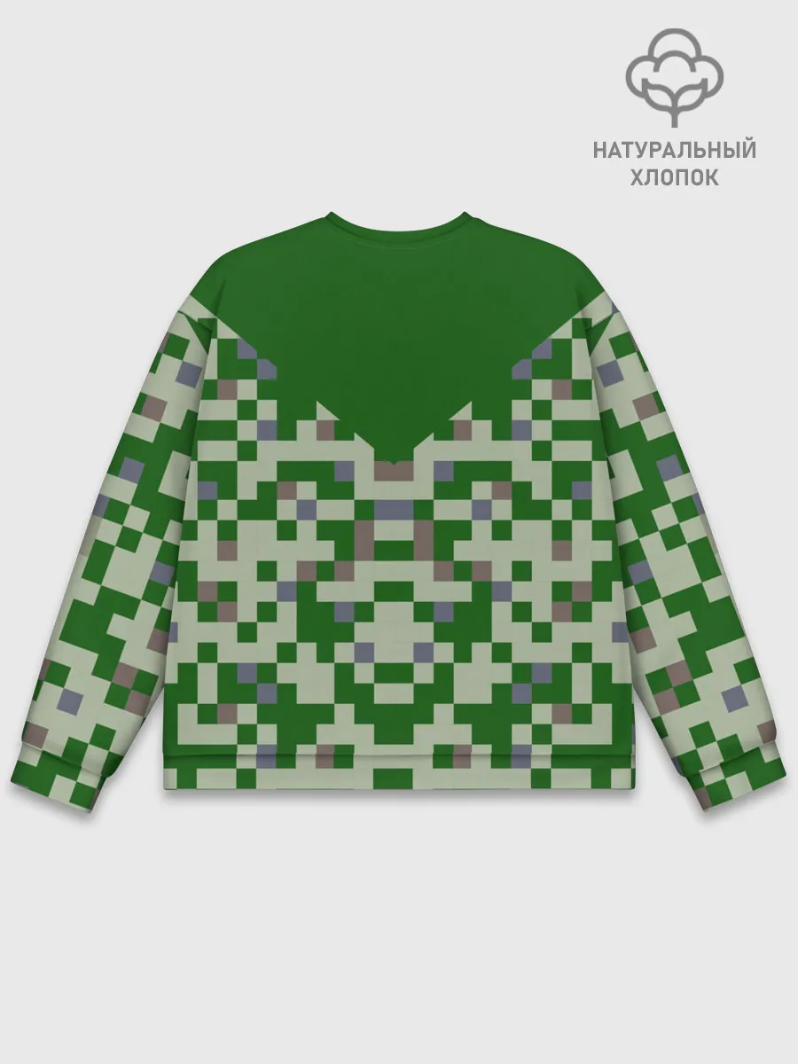 Мужской свитшот базовый / Minecraft Крипер