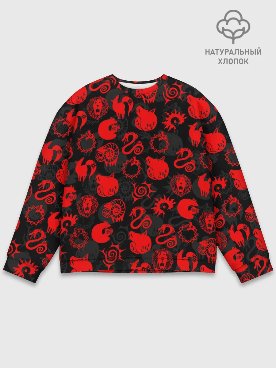 Мужской свитшот базовый / СИМВОЛЫ ГРЕХОВ 7 DEADLY SINS