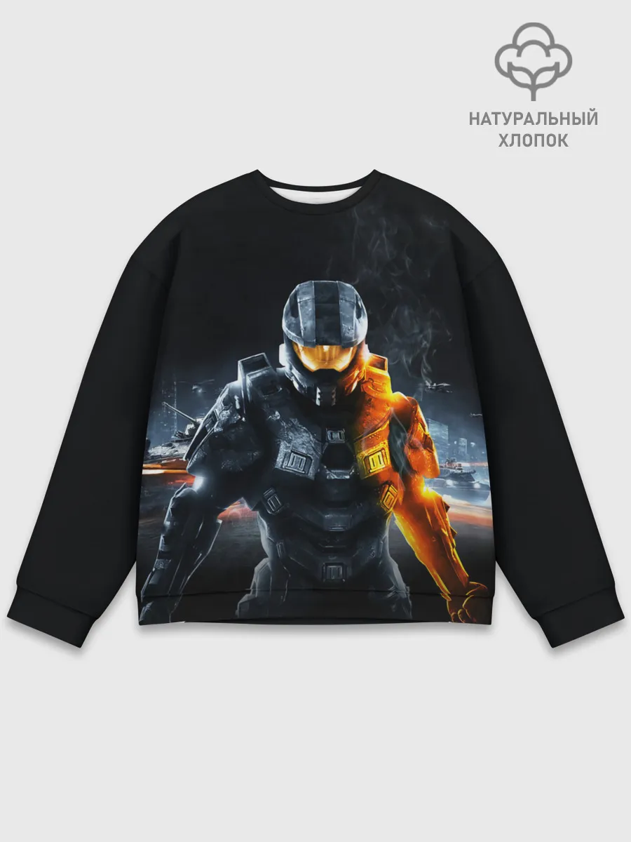 Мужской свитшот базовый / Halo x Battlefield