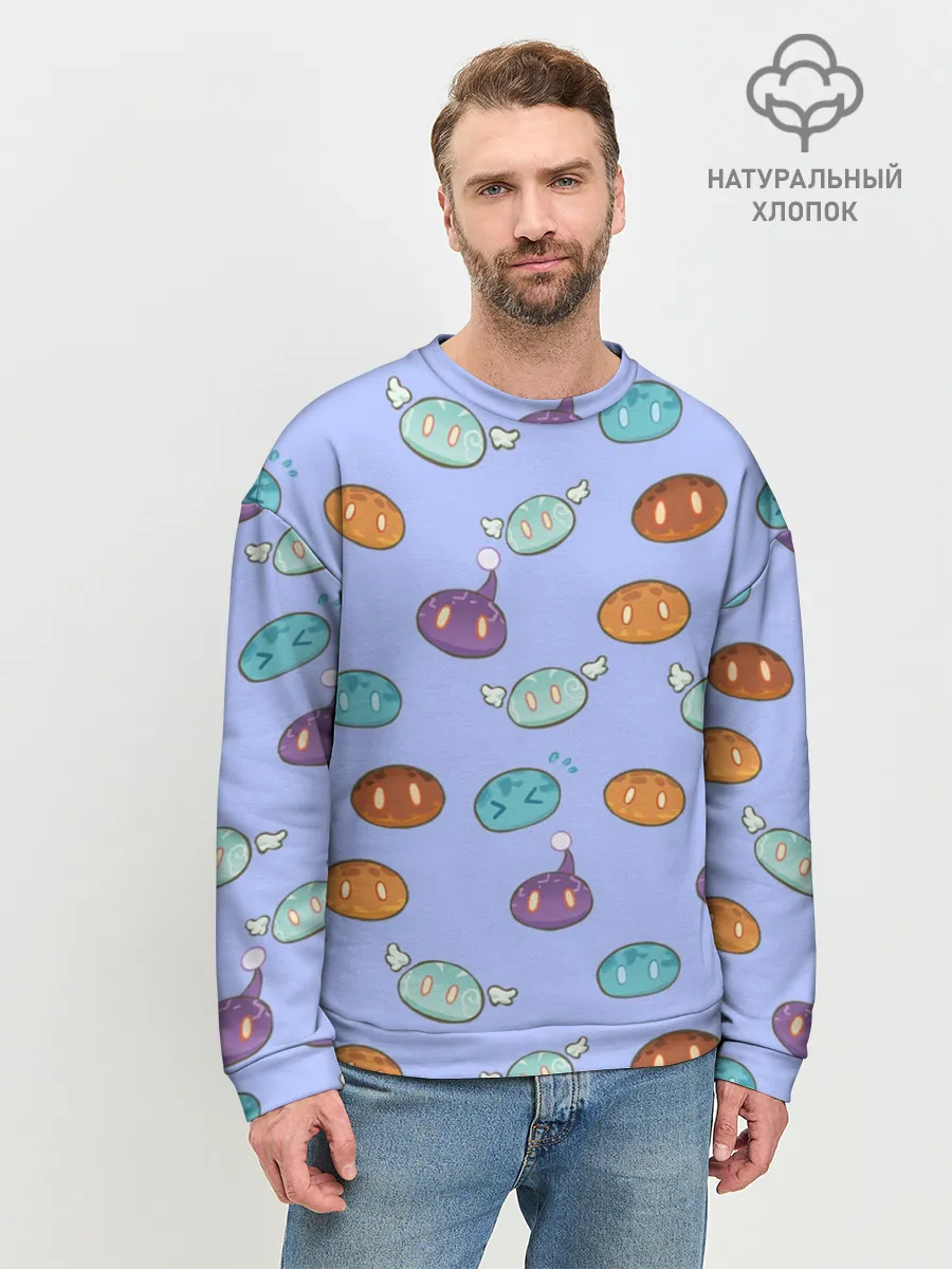 Мужской свитшот базовый / Genshin impact Slimes | Слаймы