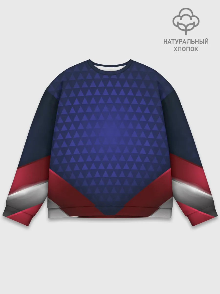 Мужской свитшот базовый / Blue abstract