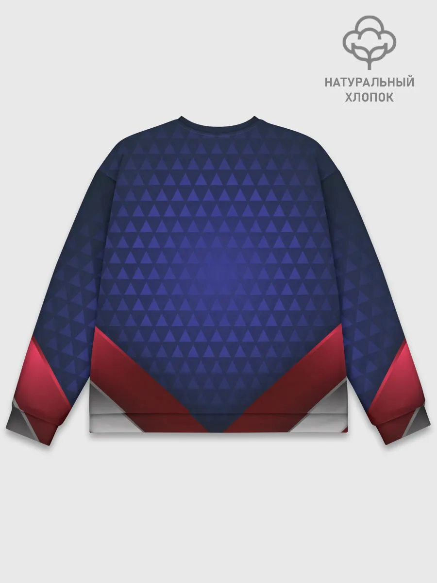Мужской свитшот базовый / Blue abstract