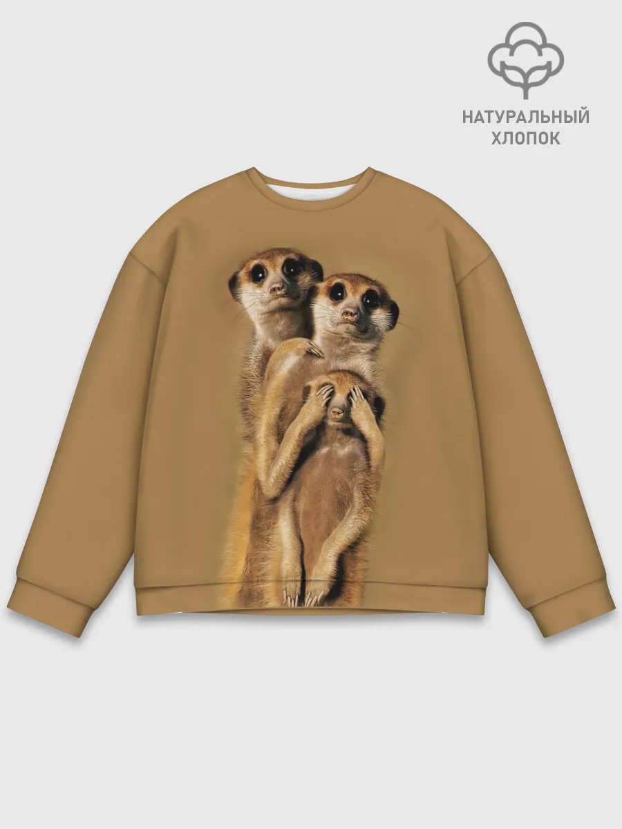 Мужской свитшот базовый / Сурикаты