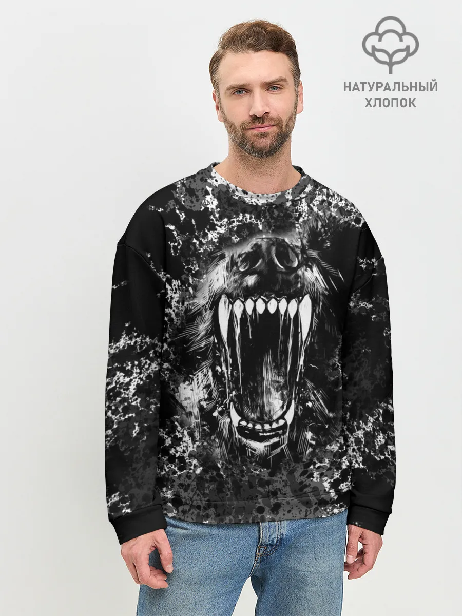 Мужской свитшот базовый / Волчья пасть