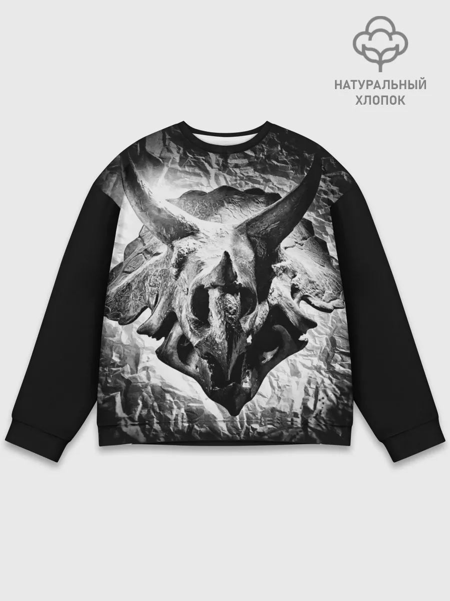 Мужской свитшот базовый / Трицератопс | Динозавр
