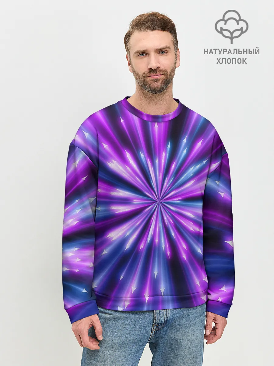 Мужской свитшот базовый / Неоновые стрелы