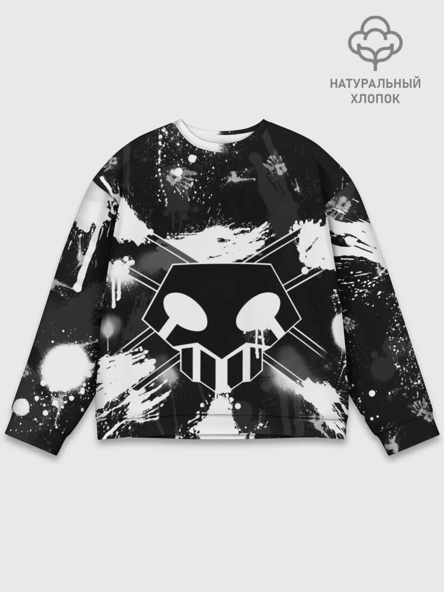 Мужской свитшот базовый / БЛИЧ ШИНИГАМИ ЛОГО НА СПИНЕ