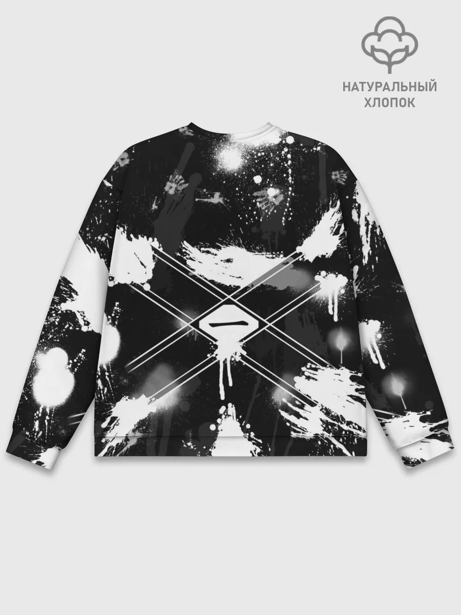 Мужской свитшот базовый / БЛИЧ ШИНИГАМИ ЛОГО НА СПИНЕ