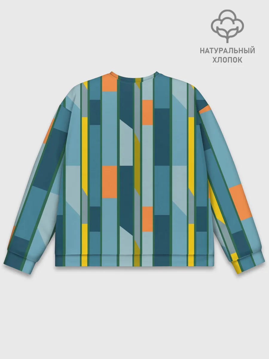 Мужской свитшот базовый / Абстракция в стиле модерн