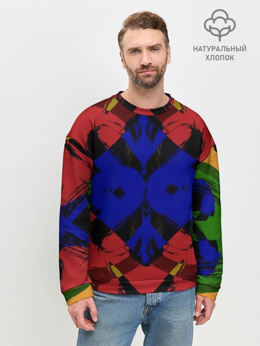 Мужской свитшот базовый / Абстракция