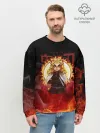 Мужской свитшот базовый / Огненный Столп Kimetsu no Yaiba