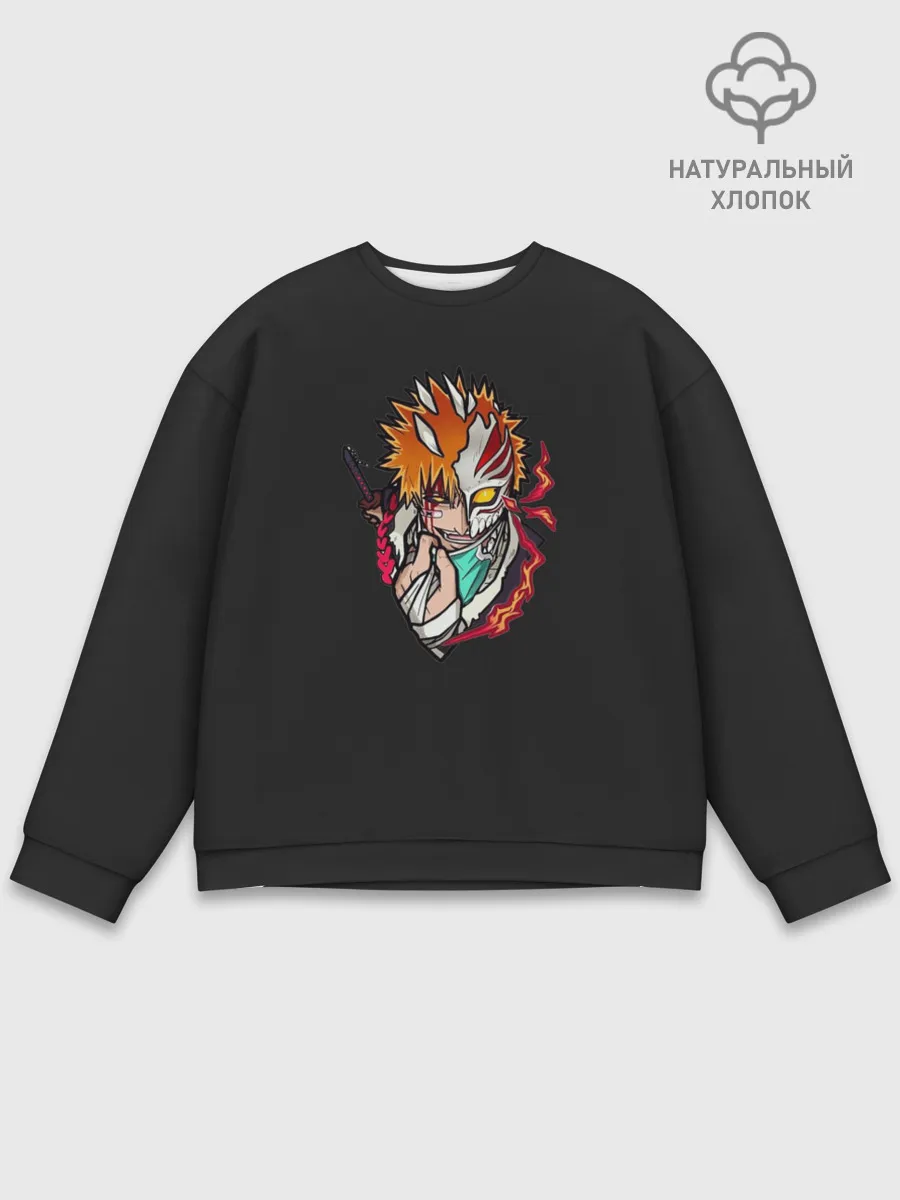 Мужской свитшот базовый / Ичиго. Маска от ковида