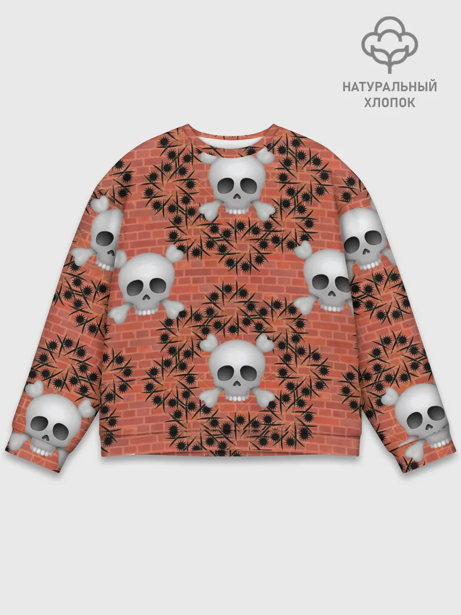 Мужской свитшот базовый / Кирпичные черепа