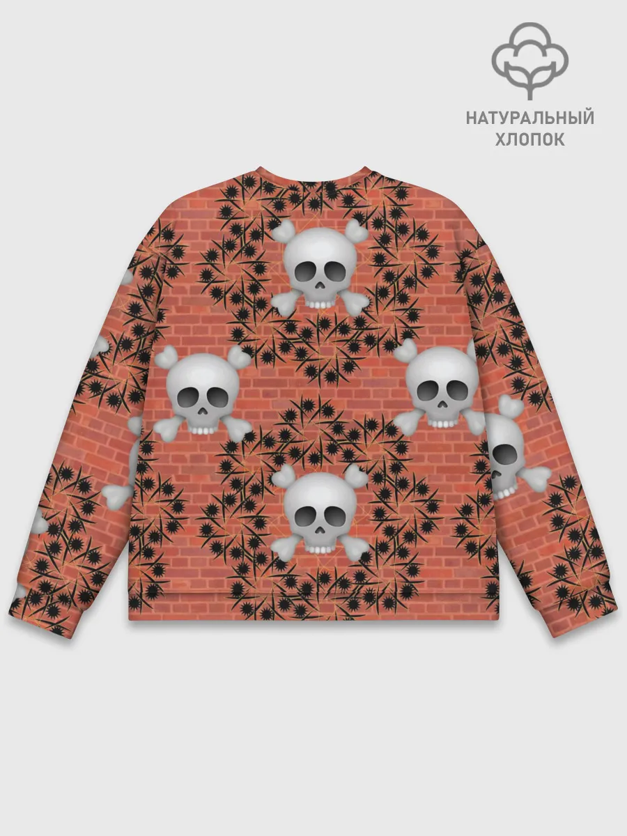Мужской свитшот базовый / Кирпичные черепа