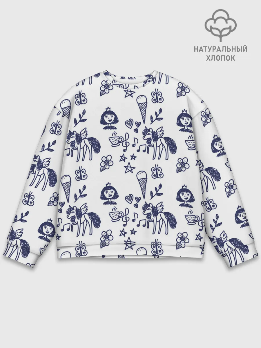 Мужской свитшот базовый / Девчачий дудл