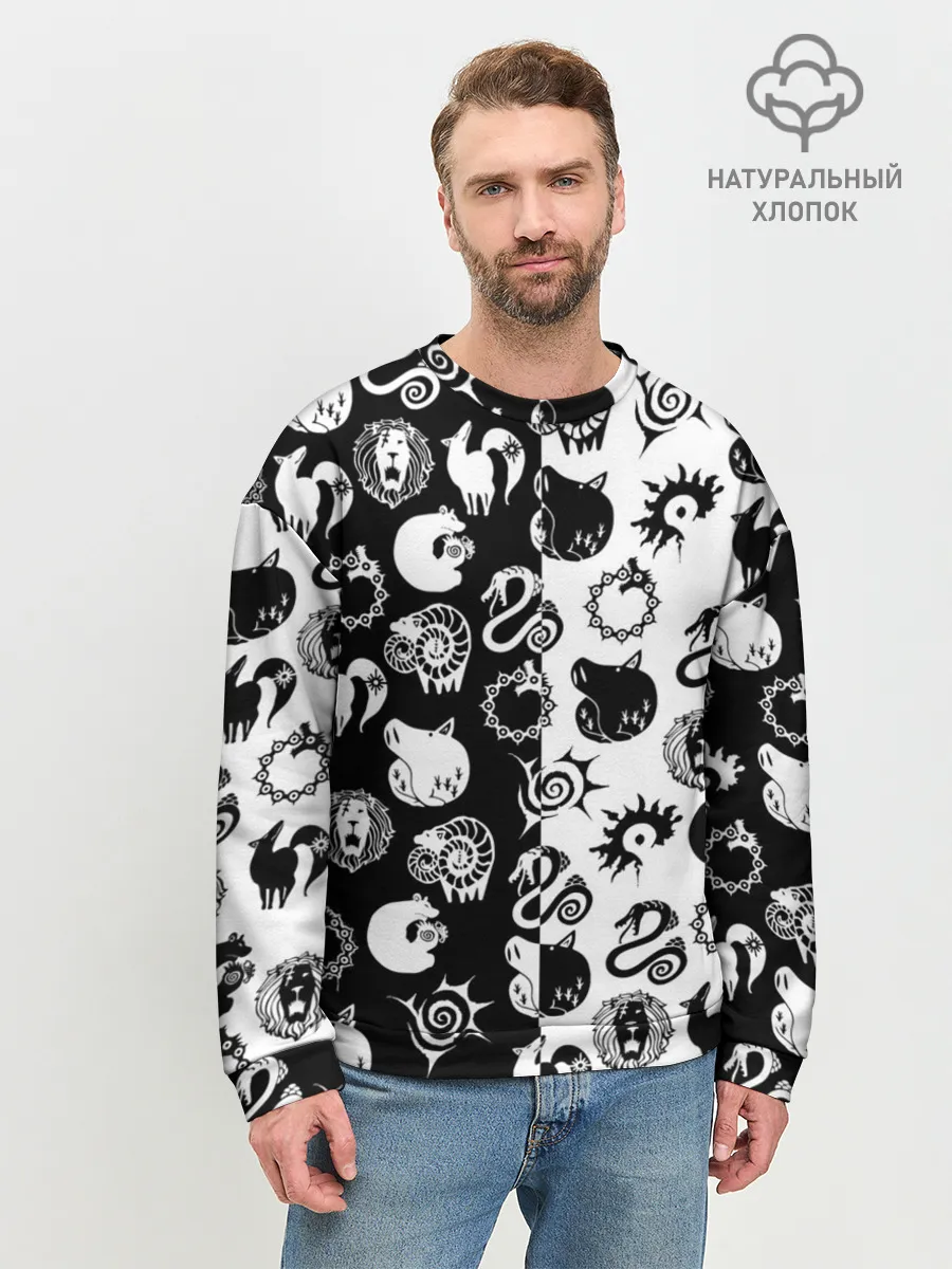 Мужской свитшот базовый / ЭМБЛЕМЫ 7 СМЕРТНЫХ ГРЕХОВ