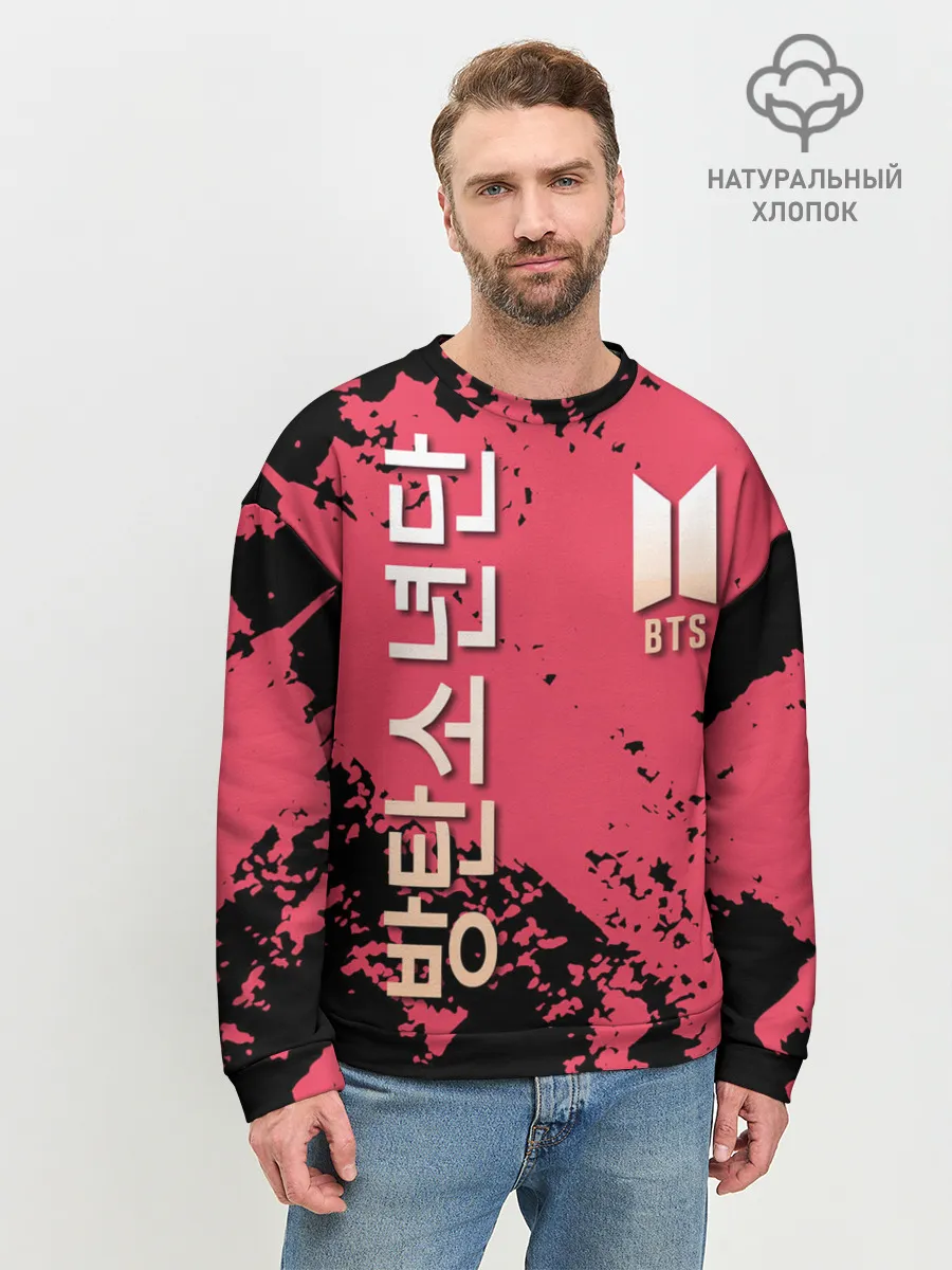 Мужской свитшот базовый / BTS LOGO / БТС ЛОГОТИП