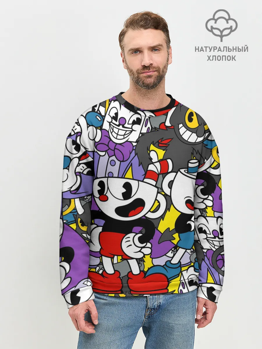 Мужской свитшот базовый / Cuphead